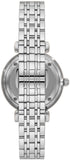 Emporio Armani Gianni T-Bar Quartz Silver Dial Silver Steel Strap Watch For Women - AR11445