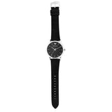 Emporio Armani Luigi Quartz Black Dial Black Leather Strap Watch For Men - AR2500