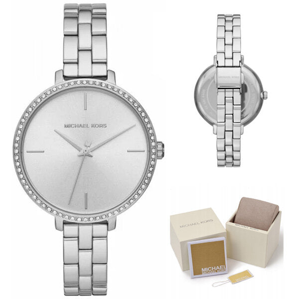Michael Kors Charley Quartz Silver Dial Silver Steel Strap Watch for Women - MK4398