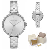 Michael Kors Charley Quartz Silver Dial Silver Steel Strap Watch for Women - MK4398