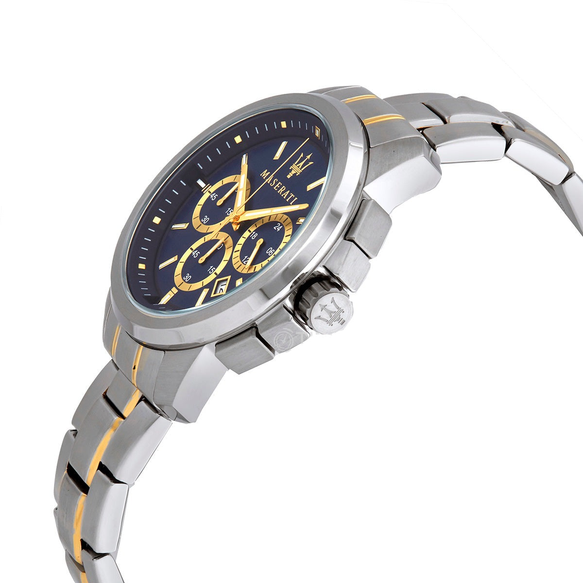 Maserati Successo Chronograph Quartz Blue Dial Silver Steel Strap Watch For Men - R8873621016