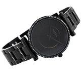 Fossil Carlie Black Dial Black Steel Strap Watch for Women - ES4488