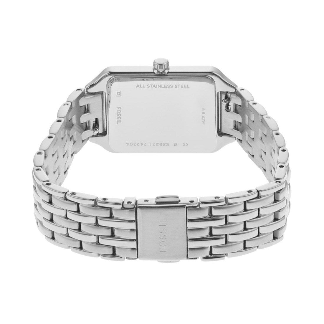 Fossil Raquel Three Hand Date White Dial Silver Steel Strap Watch for Women - ES5221