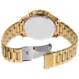 Michael Kors Berkley Chronograph Black Dial Gold Steel Strap Watch For Women - MK7414