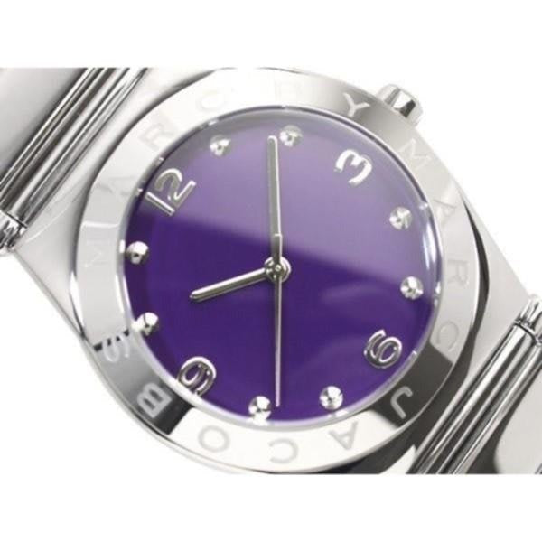 Marc Jacobs Purple Dial Silver Steel Strap Watch for Women - MBM3032