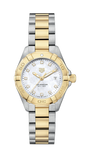 Tag Heuer Aquaracer Diamonds Mother of Pearl Dial Two Tone Steel Strap Watch for Men - WBD1422.BB0321