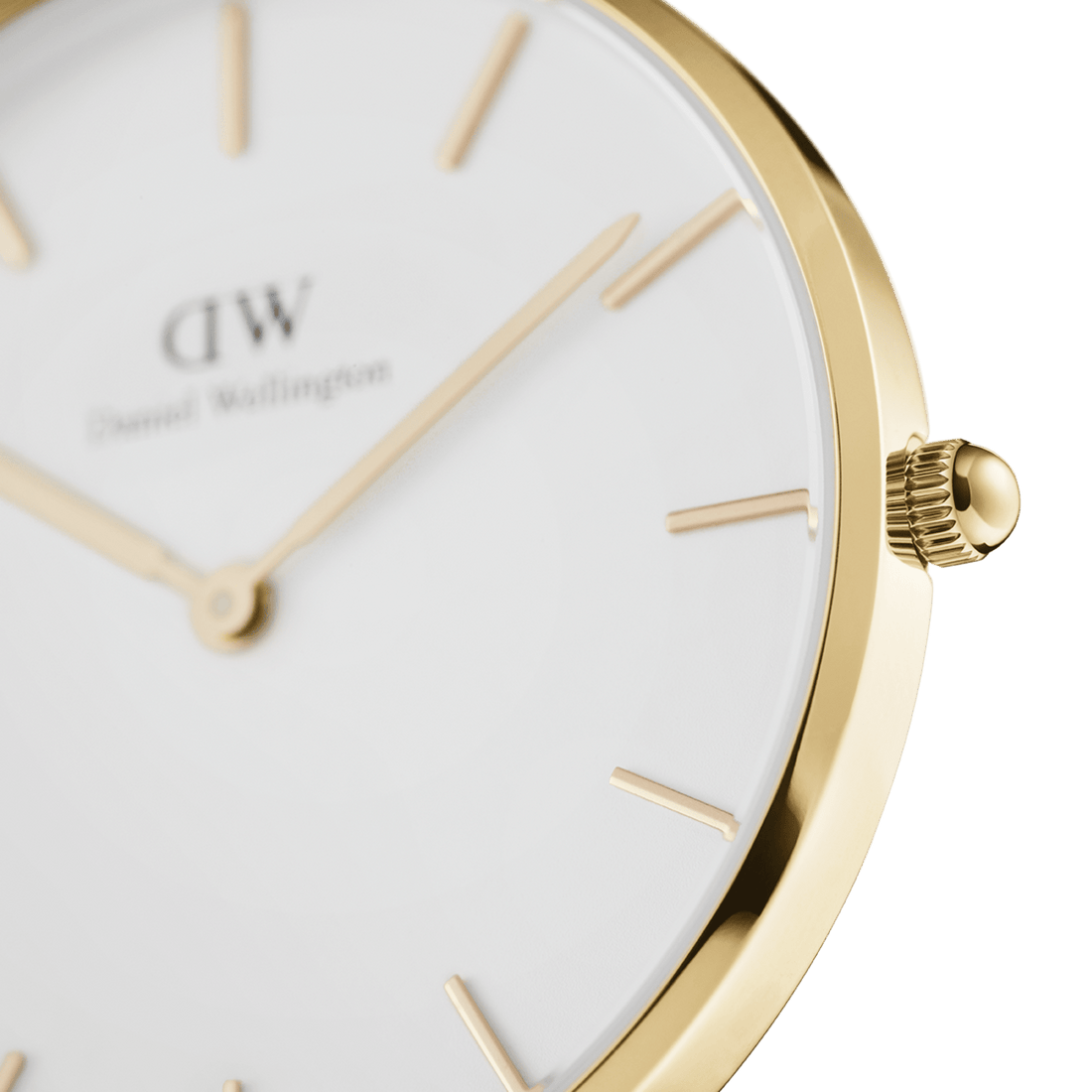 Daniel Wellington Classic Petite White Dial Gold Mesh Bracelet Watch For Women - DW00100348