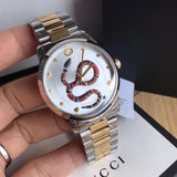 Gucci G Timeless Quartz Silver Dial Silver Steel Strap Watch For Women - YA1264075