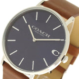 Coach Charles Blue Dial Brown Leather Strap Watch for Men - 14602151