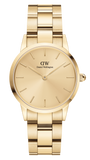 Daniel Wellington Iconic Link Unitone Gold Dial Gold Steel Strap Watch For Women - DW00100403