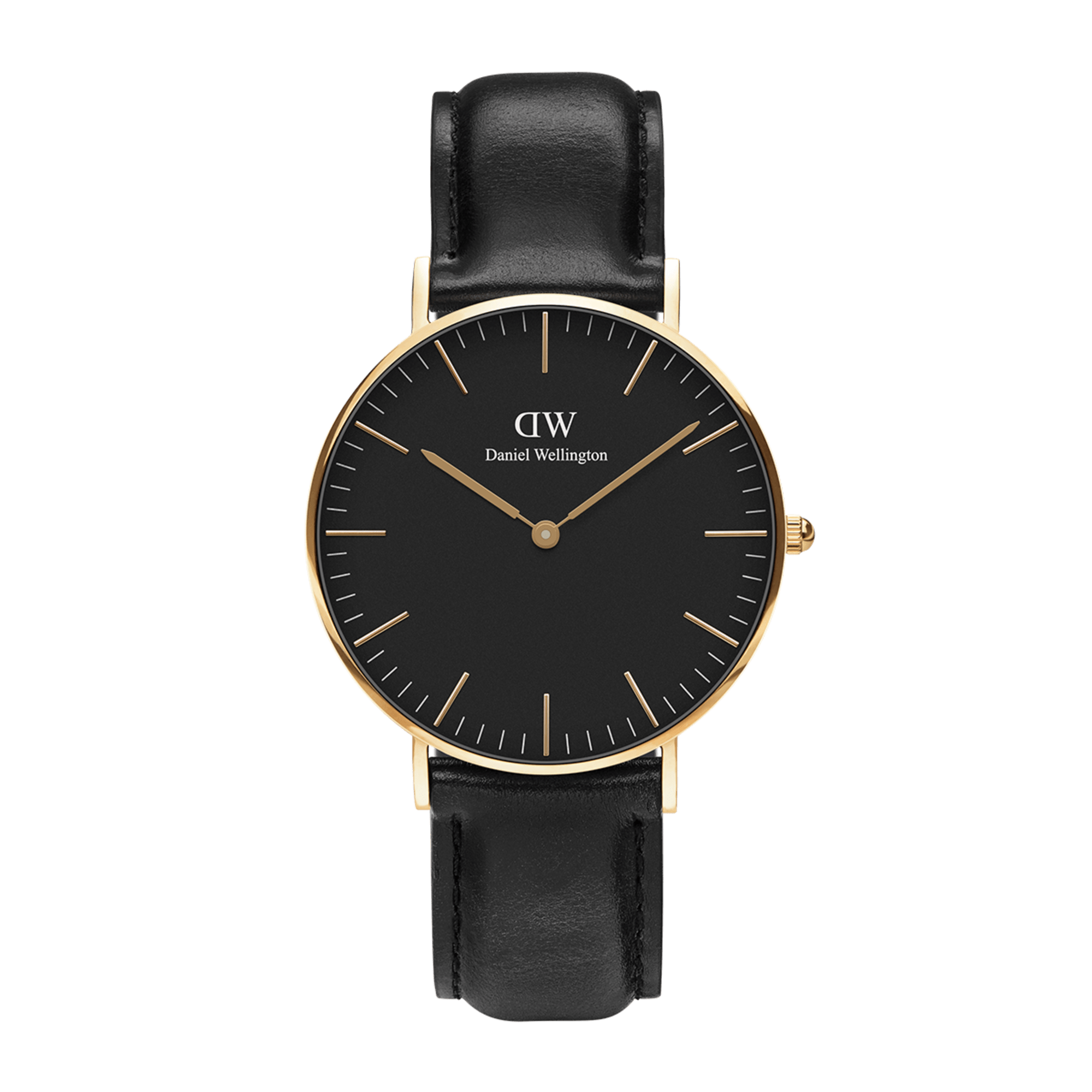 Daniel Wellington Classic Reading Black Dial Black Leather Strap Watch For Men - DW00100129