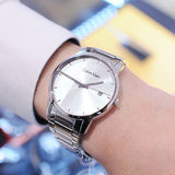 Calvin Klein City Chronograph Silver Dial Silver Steel Strap Watch for Men - K2G2G14X