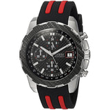 Guess Octane Chronograph Black Dial Two Tone Silicone Strap Watch For Men - W1047G1