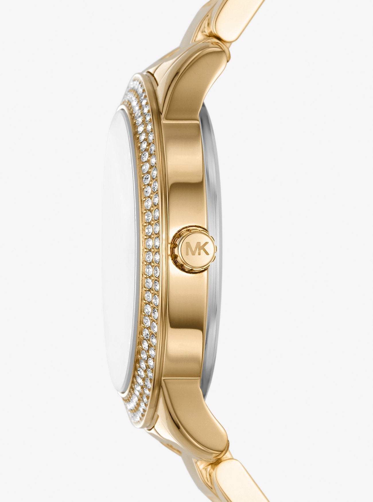 Michael Kors Tibby Pave Gold Dial Gold Steel Strap Watch for Women - MK1057