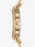 Michael Kors Tibby Pave Gold Dial Gold Steel Strap Watch for Women - MK1057