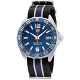 Tag Heuer Formula 1 Quartz Blue Dial Two Tone NATO Strap Watch for Men - WAZ1010.FC8197
