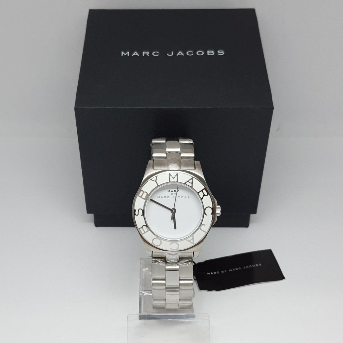 Marc Jacobs Blade White Dial Silver Steel Strap Watch for Women - MBM3048