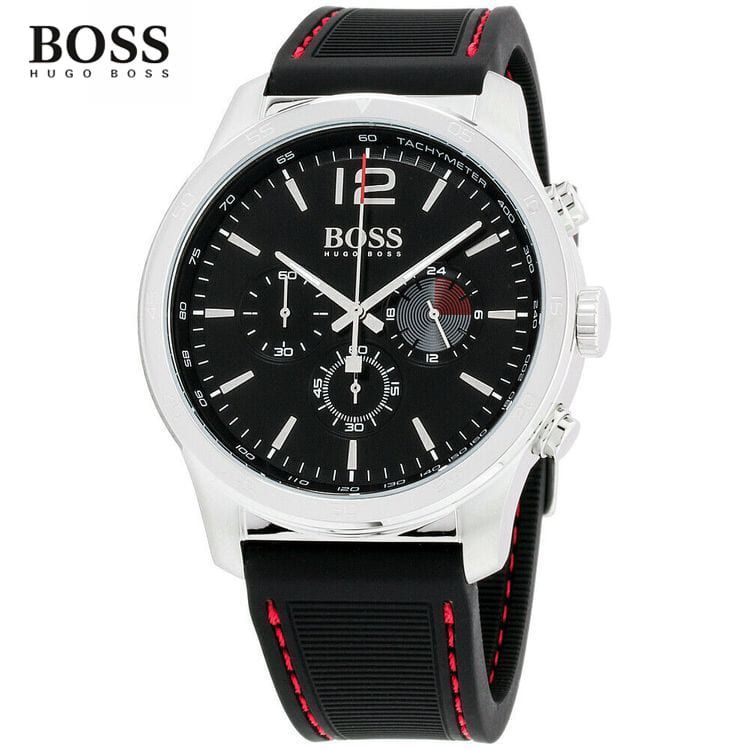 Hugo Boss Professional Black Dial Black Silicone Strap Watch for Men - 1513525