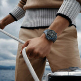 Hugo Boss Globetrotter Black Dial Black Steel Strap Watch for Men - 1513824