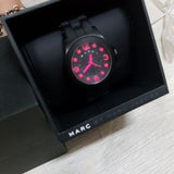Marc Jacobs Pelly Black Dial Black Silicone Strap Watch for Women - MBM2517