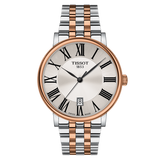 Tissot T Classic Carson Premium Silver Dial Two Tone Steel Strap Watch For Men - T122.410.22.033.00
