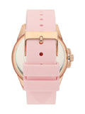 Guess Frontier Diamonds Rose Gold Dial Pink Rubber Strap Watch For Women - W1160L5