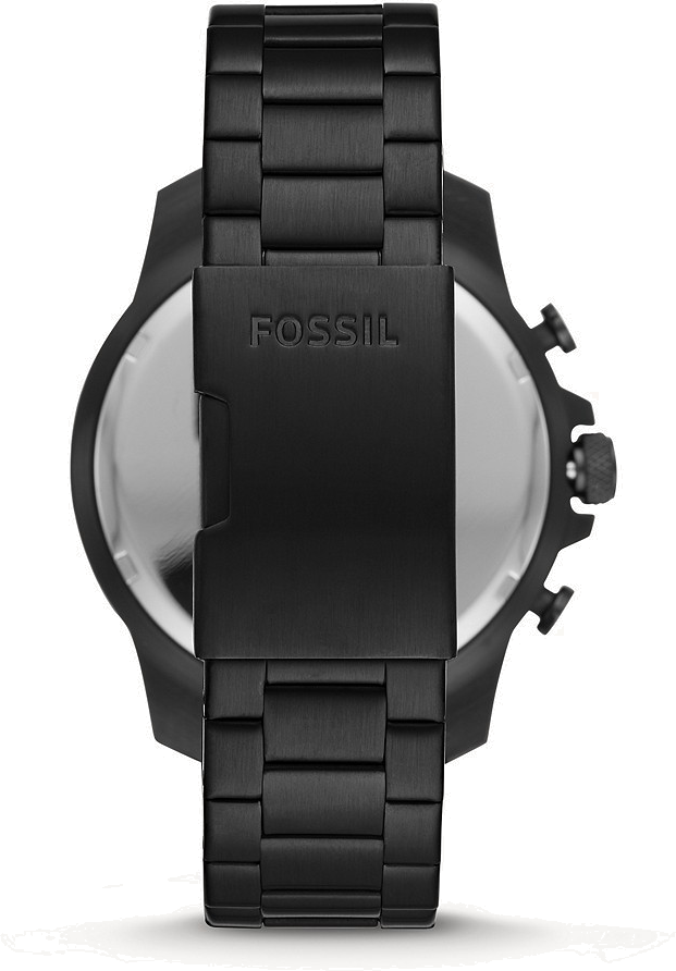 Fossil Bowman Chronograph Black Dial Black Steel Strap Watch for Men - FS5603