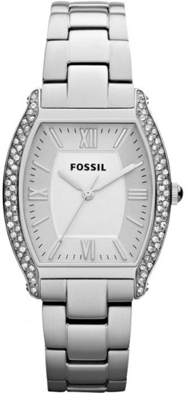 Fossil Wallace Silver Dial Silver Steel Strap Watch for Women - ES3174