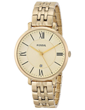 Fossil Jacqueline White Dial Gold Steel Strap Watch for Women - ES3434
