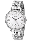 Fossil Jacqueline White Dial Silver Steel Strap Watch for Women - ES3545