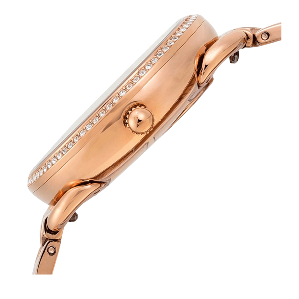 Fossil Tailor Rose Gold Dial Rose Gold Steel Strap Watch for Women - ES4264