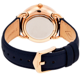 Fossil Tailor White Dial Blue Leather Strap Watch for Women - ES4394