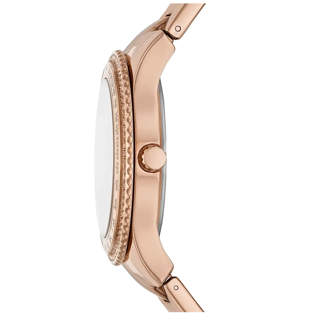 Fossil Stella Sport Multifunction Rose Gold Dial Rose Gold Steel Strap Watch for Women - ES5106