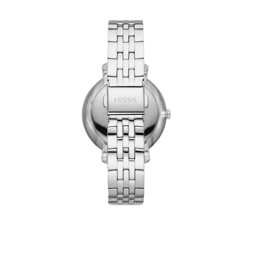 Fossil Jacqueline Multifunction Moonphase White Dial Silver Steel Strap Watch for Women - ES5164
