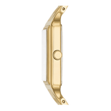 Fossil Raquel Three Hand Date White Dial Gold Steel Strap Watch For Women - ES5220