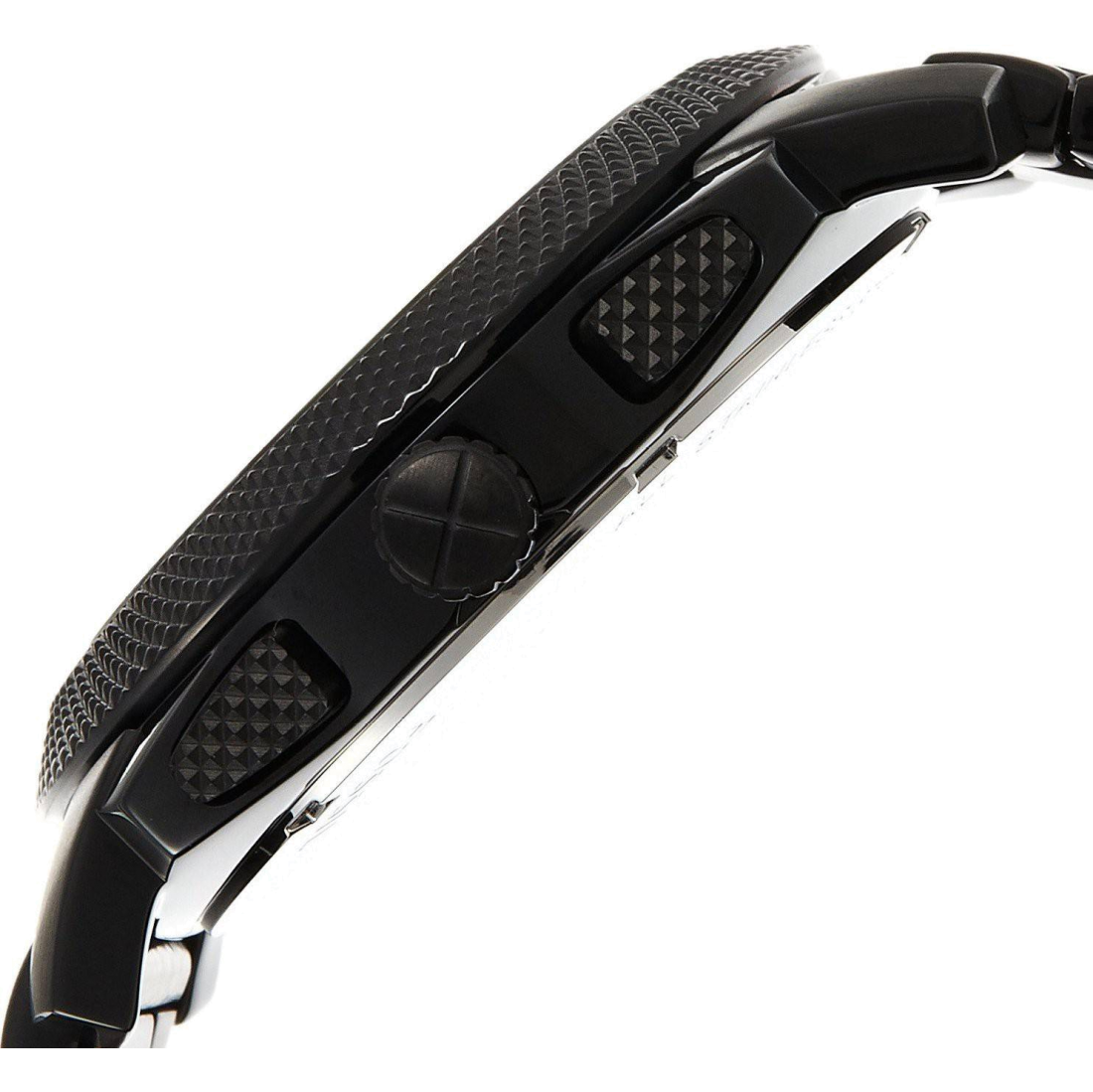 Fossil Machine Chronograph Black Dial Black Steel Strap Watch for Men - FS4552