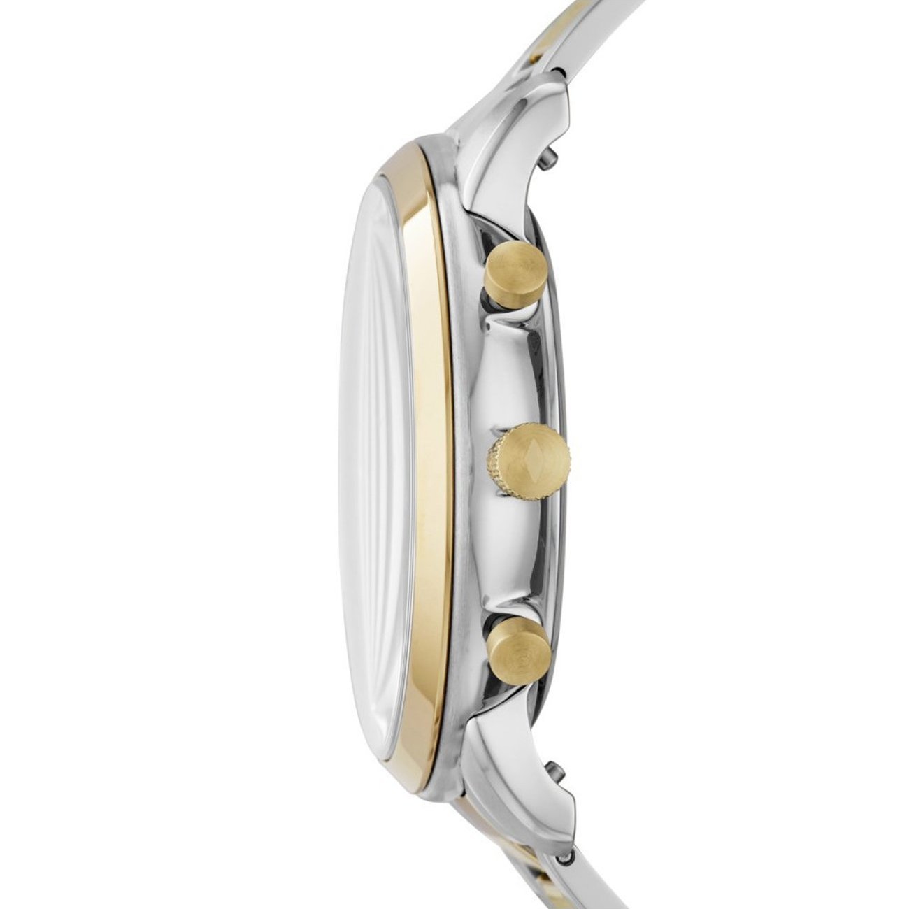 Fossil Neutra Moonphase Multifunction Black Dial Two Tone Steel Strap Watch for Men - FS5906