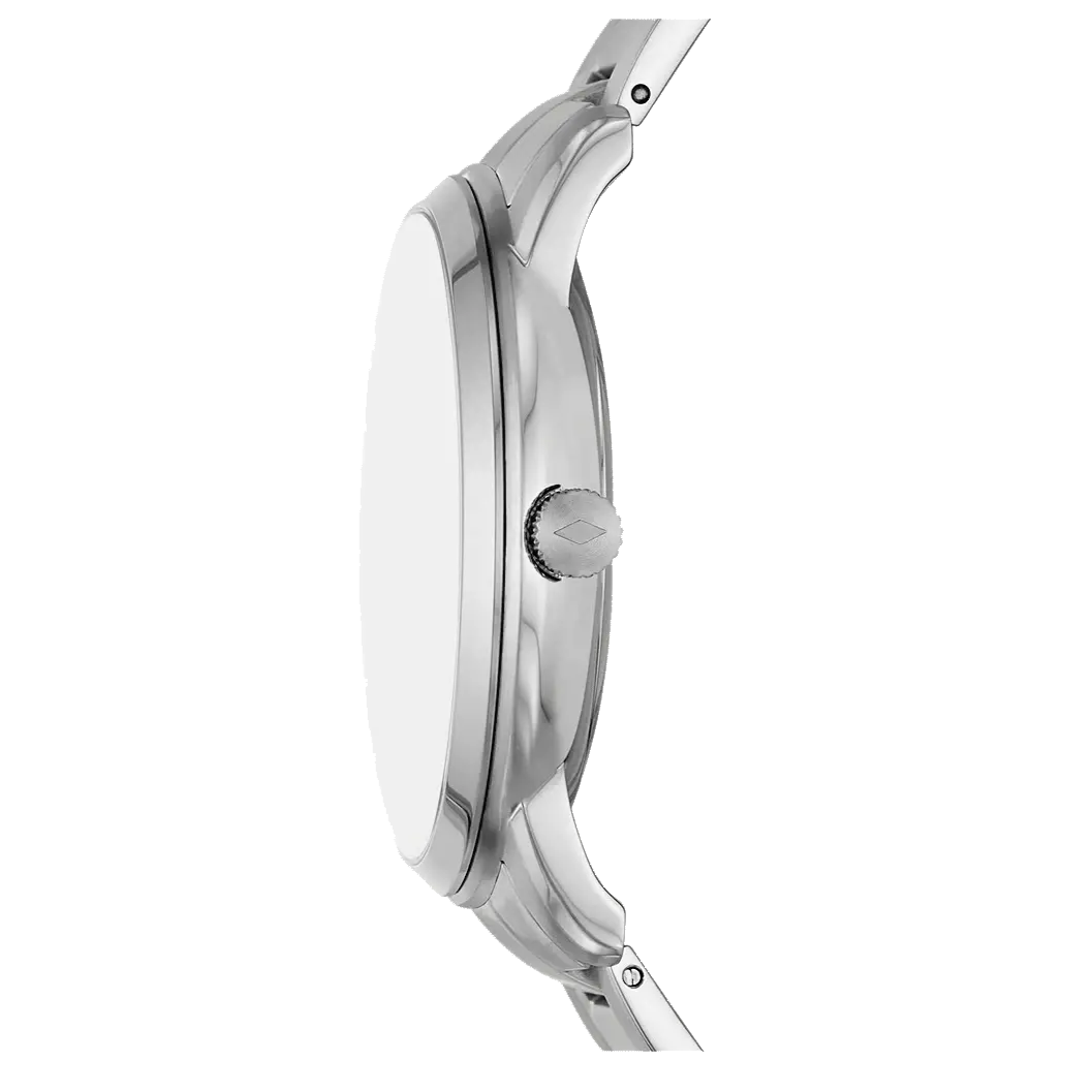 Fossil Neutra Minimalist Moonphase Blue Dial Silver Steel Strap Watch for Men - FS5907