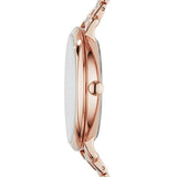 Fossil Jacqueline Rose Gold Dial Rose Gold Steel Strap Watch for Women - ES3665