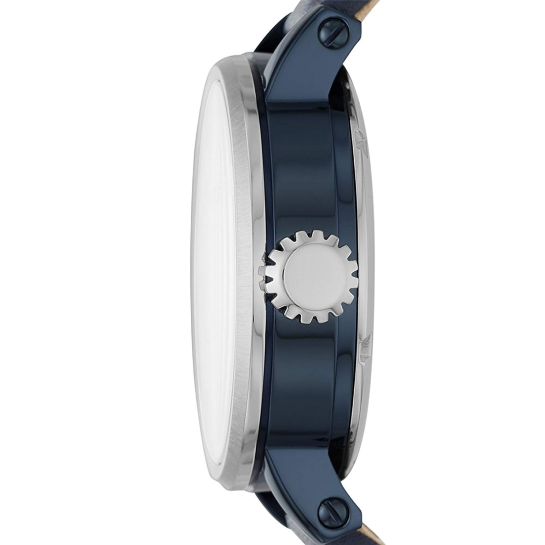Fossil Boyfriend Skeleton Blue Dial Blue Leather Strap Watch for Women - ME3136