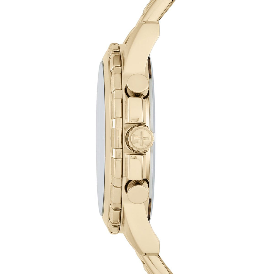 Fossil Dean Chronograph Champagne Dial Gold Steel Strap Watch for Men - FS4867