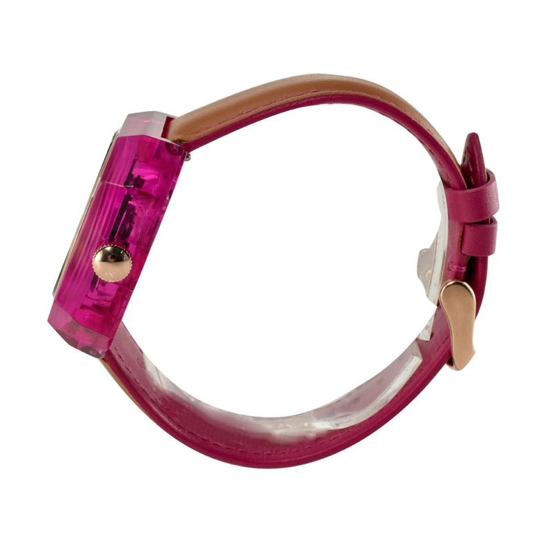 Fossil Candy White Dial Brown Leather Strap Watch for Women - ES3539