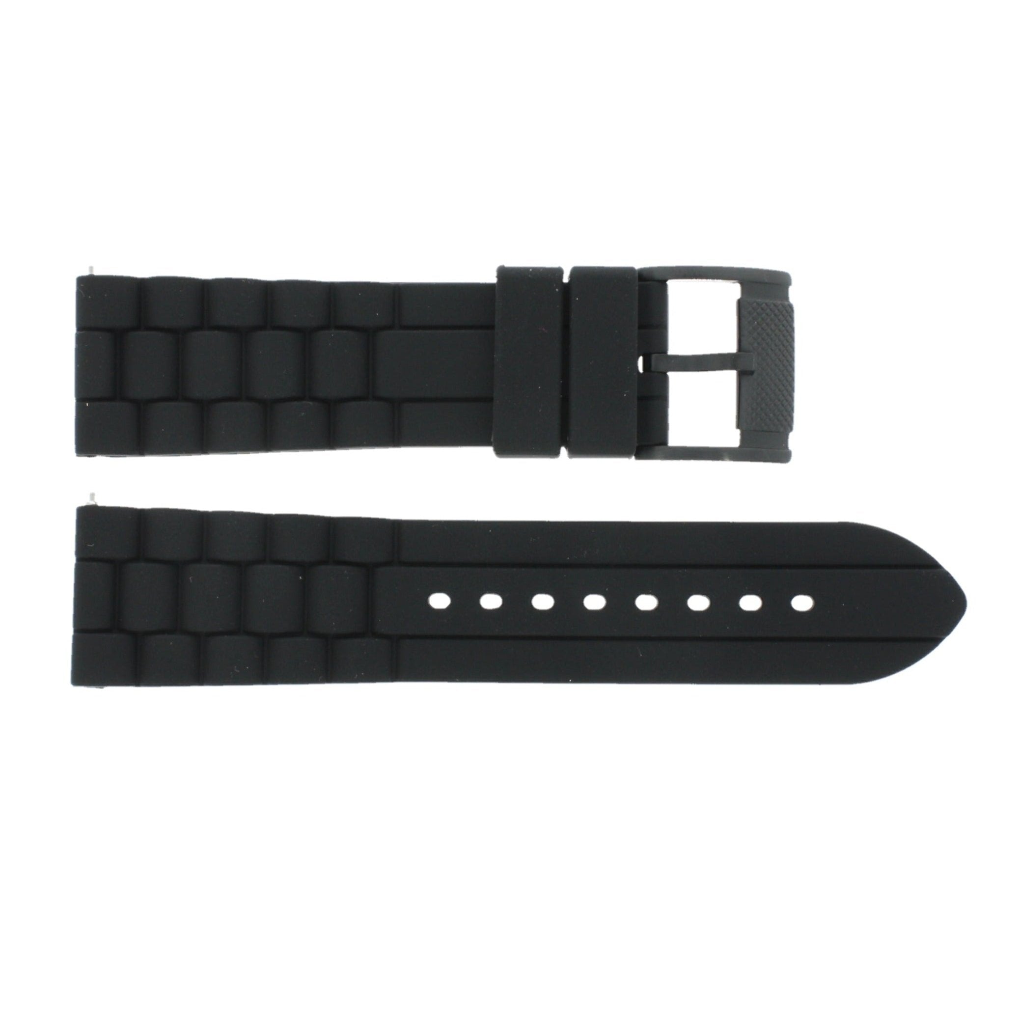 Fossil Machine Chronograph Black Dial Black Silicone Strap Watch for Men - FS4487