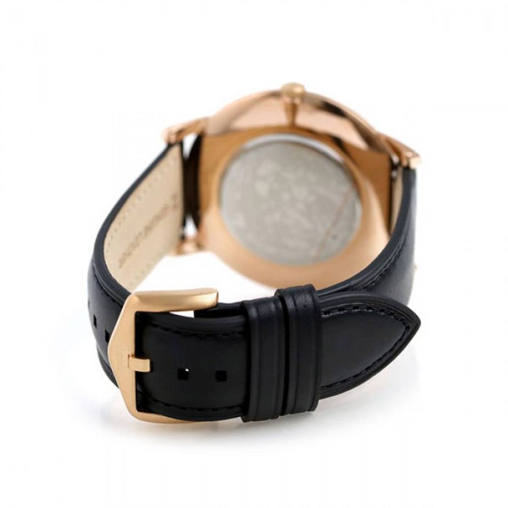 Fossil The Minimalist Black Dial Black Leather Strap Watch for Men - FS5376