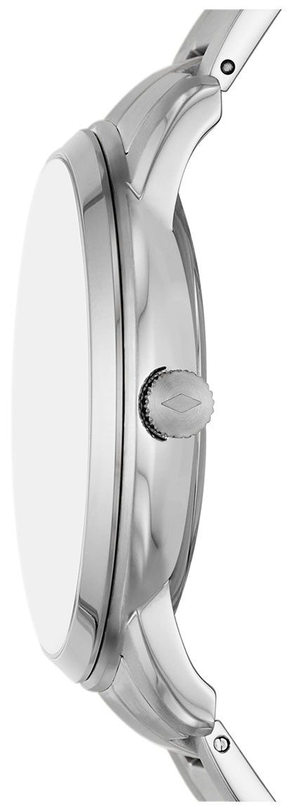 Fossil Neutra Minimalist Moonphase Blue Dial Silver Steel Strap Watch for Men - FS5907