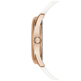 Guess G Twist White & Gold Dial White Silicone Strap Watch For Women - W0911L5