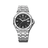 Maurice Lacroix Aikon Venturer Black Dial Silver Steel Strap Watch for Men - AI1008-SS002-331-1