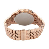 Michael Kors Lexington Chronograph White Dial Rose Gold Steel Strap Watch For Women - MK8313