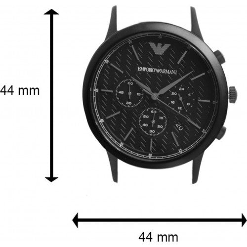 Emporio Armani Renato Chronograph Black Dial Black Mesh Bracelet Watch For Men - AR2498