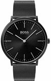 Hugo Boss Horizon Quartz Black Dial Black Mesh Bracelet Watch For Men - 1513542